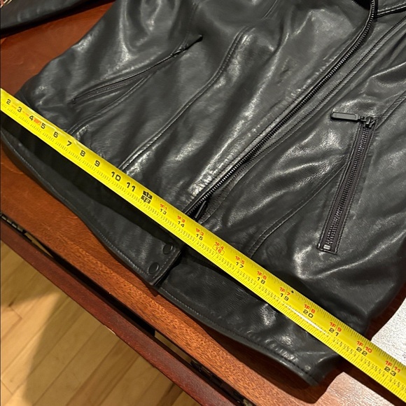 EUC Halogen black Moto leather coat. - Picture 8 of 10